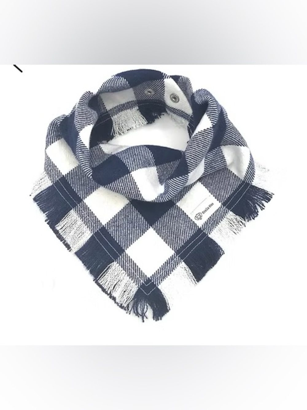 NWT Flannel Snap Dog Bandana Blue Buffalo Check XL only